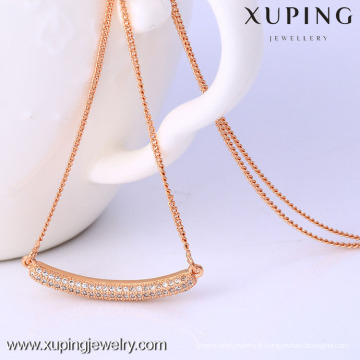 C204172-41847 Xuping haute qualité collier de couleur rose doré